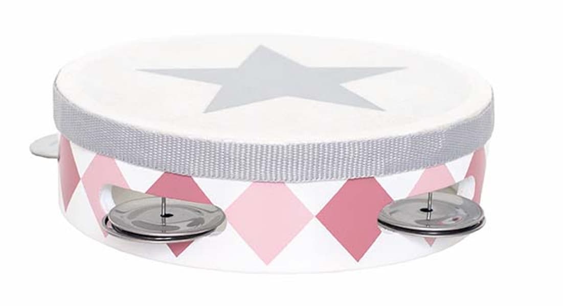 M14096 Tamburin trumma - Rosa-image